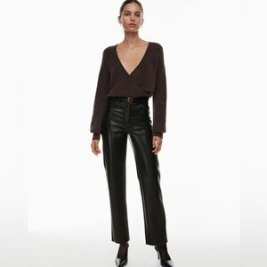 Wilfred Black Leather Trousers